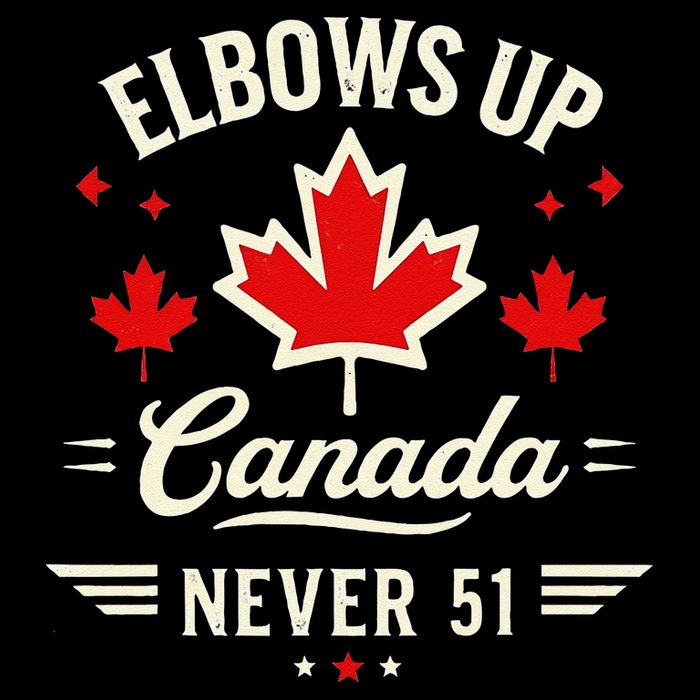 Elbows Up Canada Never 51 Canada Flag Stand Strong Drawstring Bag