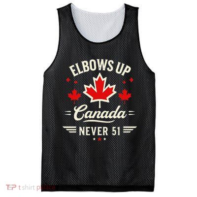 Elbows Up Canada Never 51 Canada Flag Stand Strong Mesh Reversible Basketball Jersey Tank