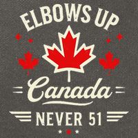 Elbows Up Canada Never 51 Canada Flag Stand Strong Cotton Canvas Backpack