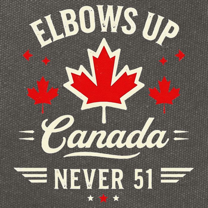 Elbows Up Canada Never 51 Canada Flag Stand Strong Cotton Canvas Backpack