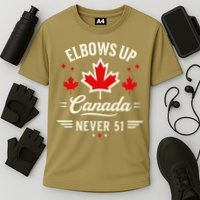 Elbows Up Canada Never 51 Canada Flag Stand Strong Cooling Performance Crew T-Shirt