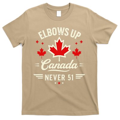 Elbows Up Canada Never 51 Canada Flag Stand Strong T-Shirt