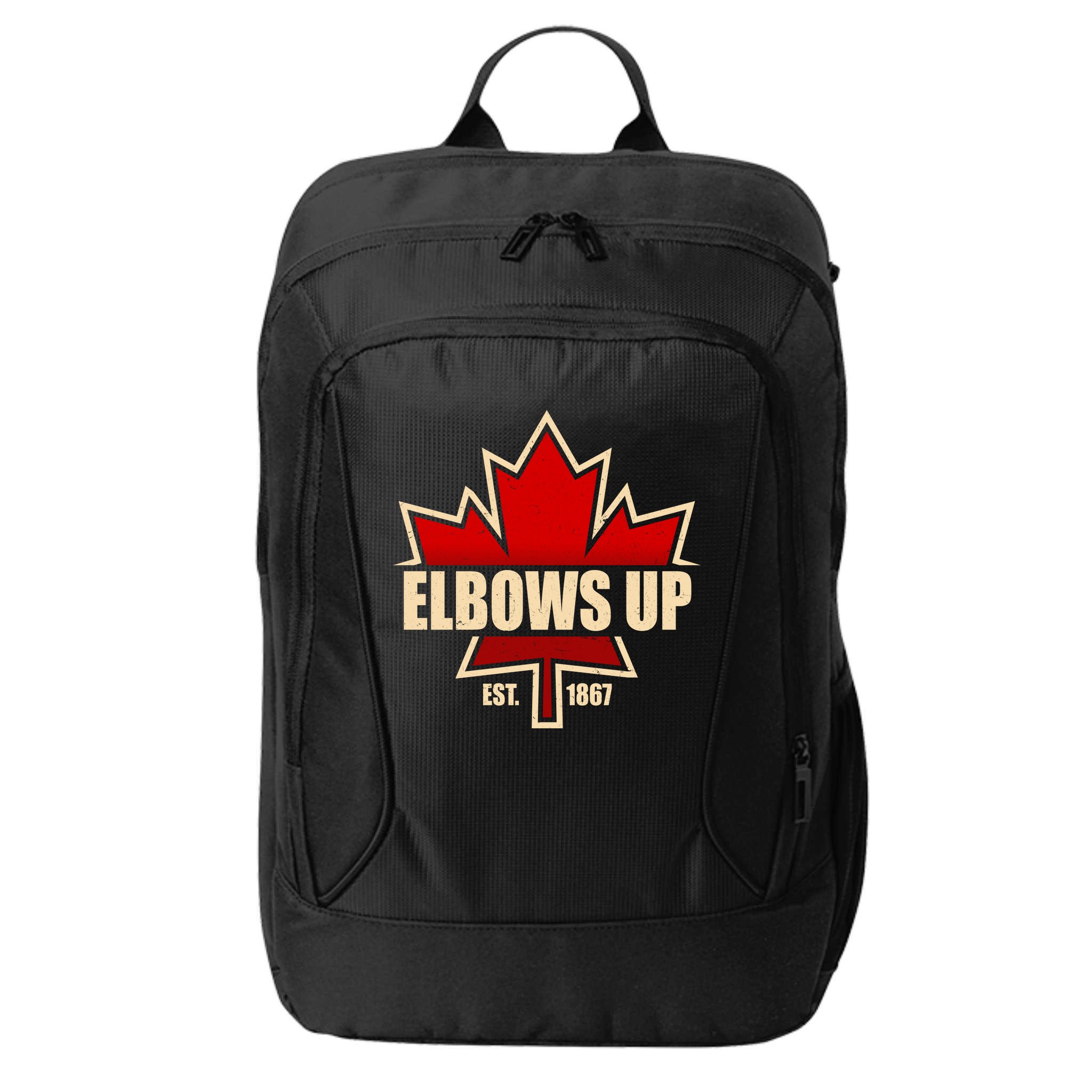 Elbows Up Canada EST 1867 Protest City Backpack
