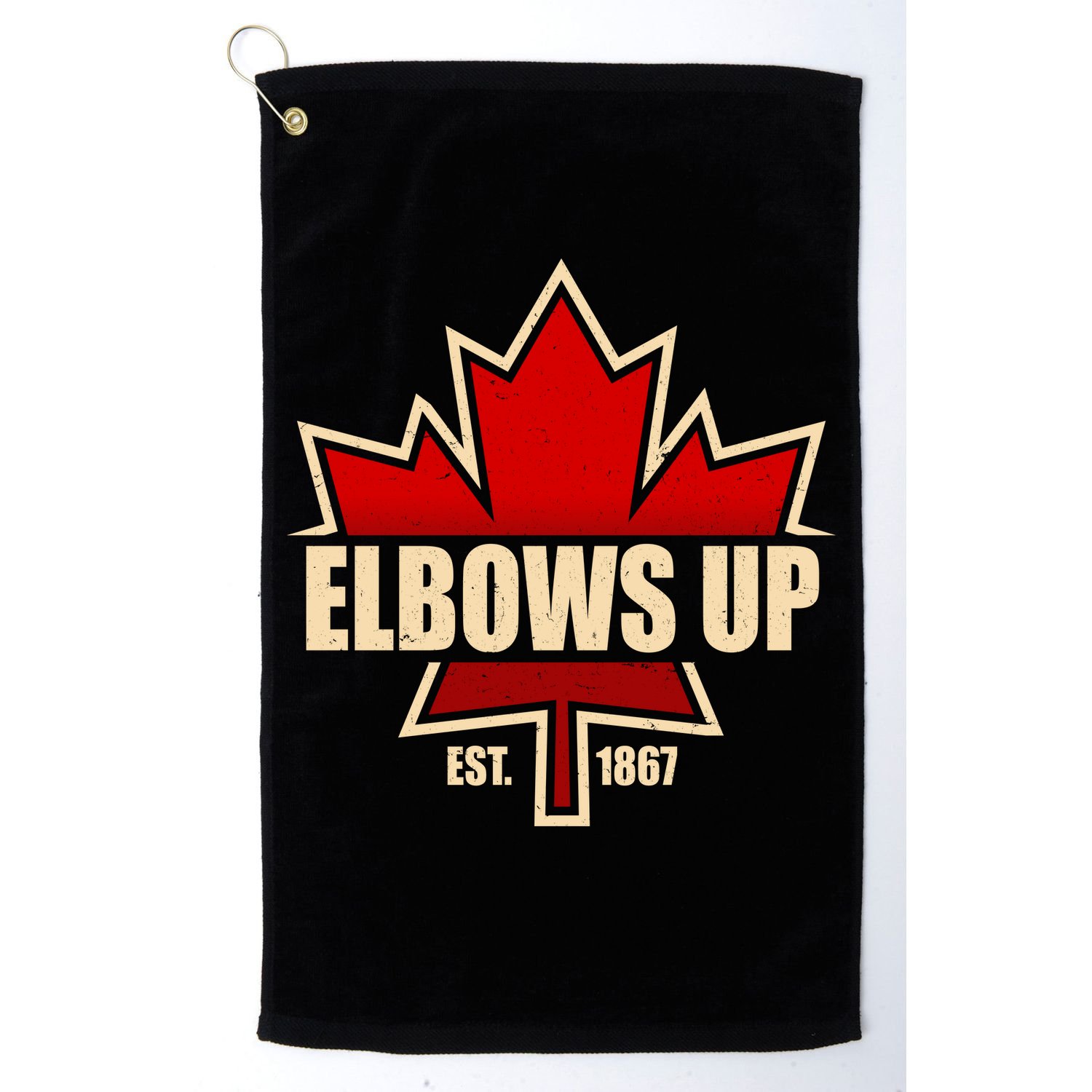 Elbows Up Canada EST 1867 Protest Golf Towel