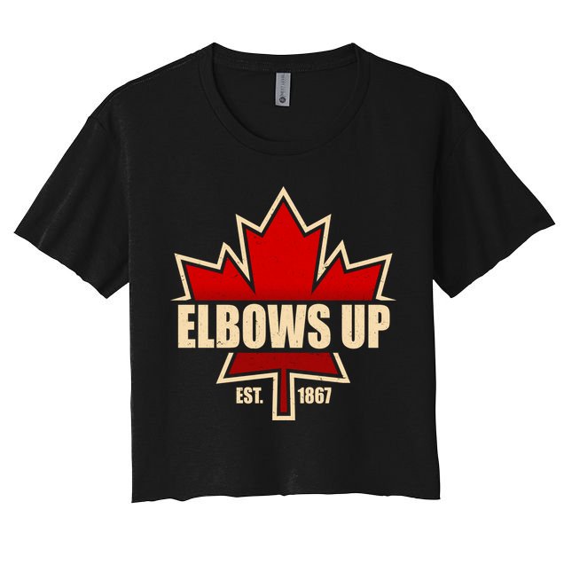 Elbows Up Canada EST 1867 Protest Crop Top