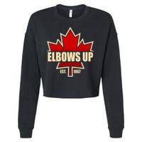 Elbows Up Canada EST 1867 Protest Cropped Pullover Crew