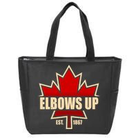 Elbows Up Canada EST 1867 Protest Zip Tote Bag