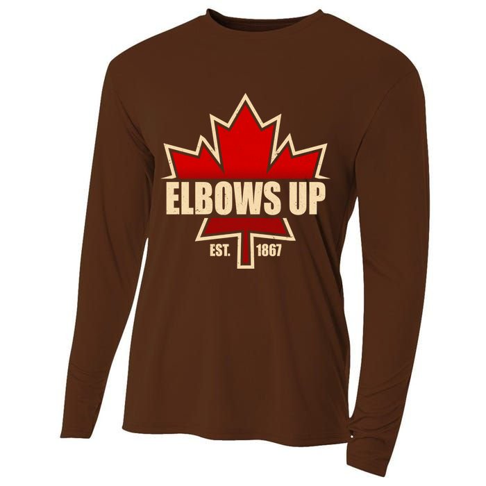 Elbows Up Canada EST 1867 Protest Cooling Performance Long Sleeve Crew