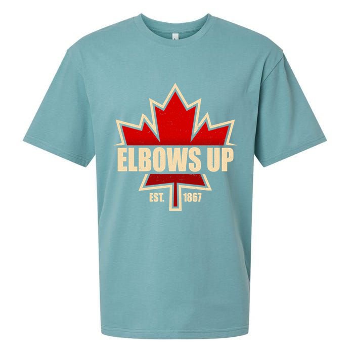 Elbows Up Canada EST 1867 Protest Sueded Cloud Jersey T-Shirt