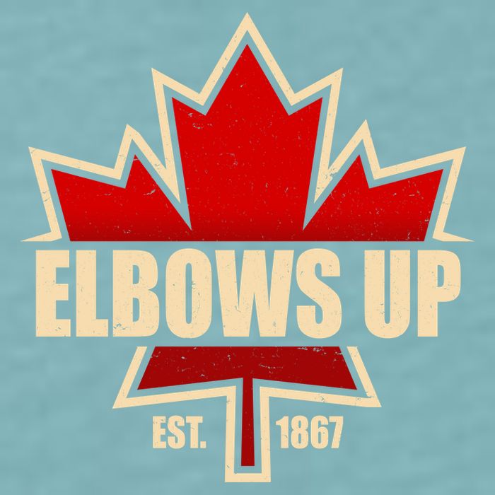 Elbows Up Canada EST 1867 Protest Sueded Cloud Jersey T-Shirt