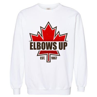 Elbows Up Canada EST 1867 Protest Garment-Dyed Sweatshirt