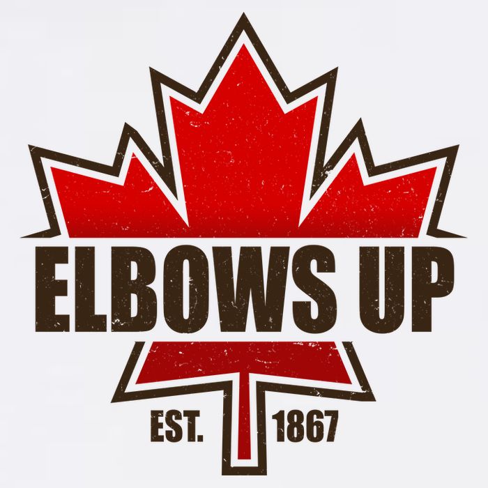 Elbows Up Canada EST 1867 Protest Garment-Dyed Sweatshirt