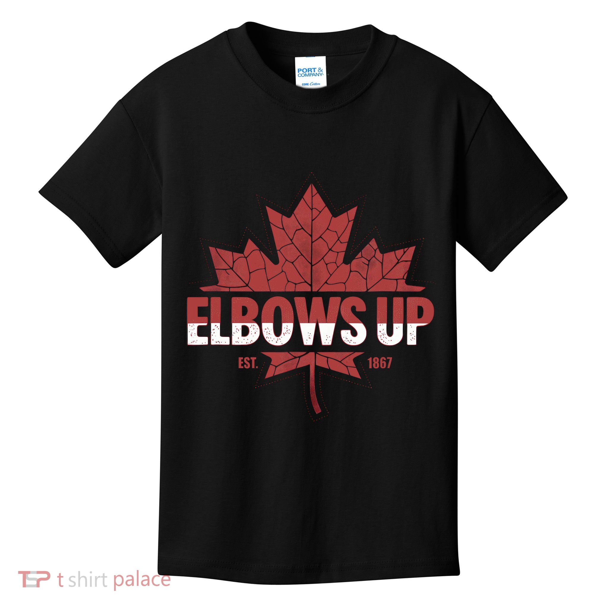 Elbows Up Canada True North Strong Free Proud Canadian  Kids T-Shirt