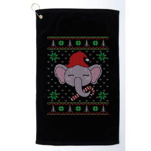 Elephant Ugly Christmas Sweater Funny Xmas Gift Platinum Collection Golf Towel