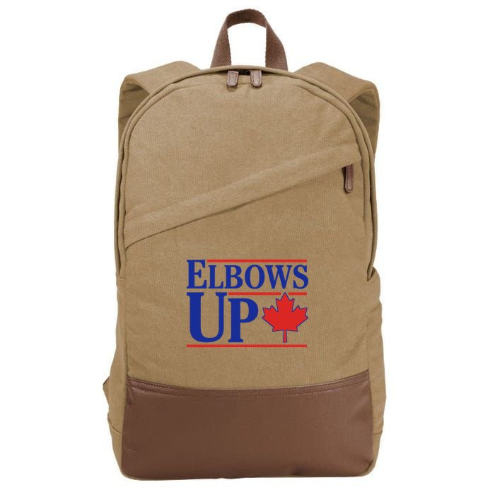 Elbows Up Canada Cotton Canvas Backpack