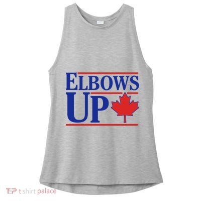 Elbows Up Canada Ladies PosiCharge Tri-Blend Wicking Tank
