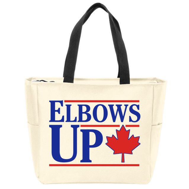 Elbows Up Canada Zip Tote Bag