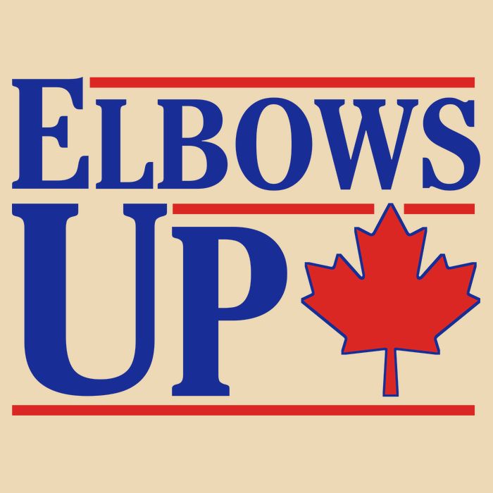 Elbows Up Canada Zip Tote Bag