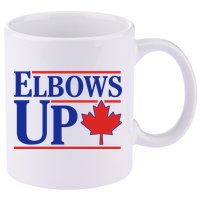 Elbows Up Canada 11oz C Handle Ceramic Mug