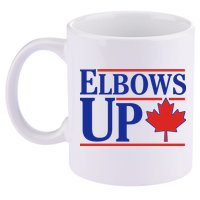 Elbows Up Canada 11oz C Handle Ceramic Mug
