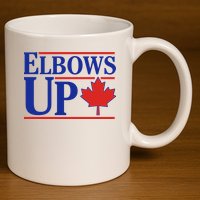Elbows Up Canada 11oz C Handle Ceramic Mug