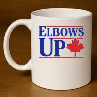 Elbows Up Canada 11oz C Handle Ceramic Mug