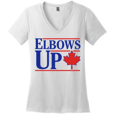 Elbows Up Canada Women's V-Neck T-Shirt