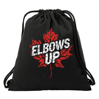 Elbows Up Canada Est 1867 Proud Canadian Strong Canada Drawstring Bag