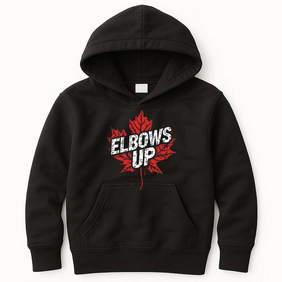 Elbows Up Canada Est 1867 Proud Canadian Strong Canada Kids Hoodie