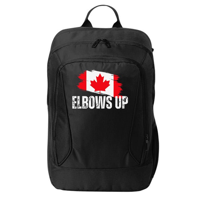 Elbows Up Canada True North Strong and Free Proud Canadian City Backpack