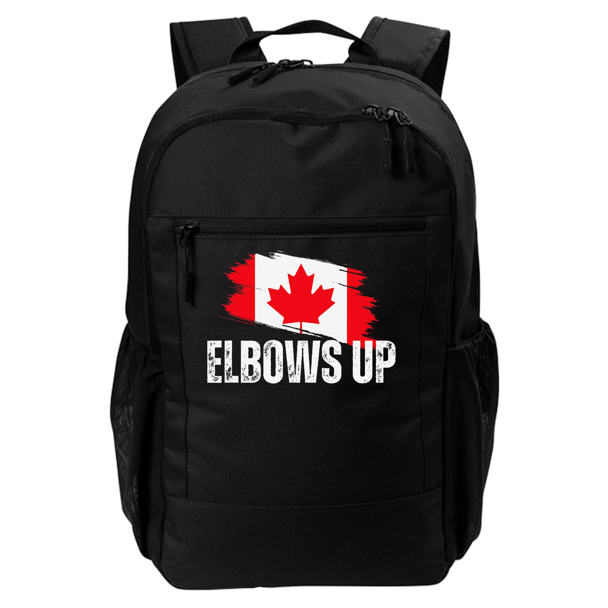 Elbows Up Canada True North Strong and Free Proud Canadian Backpack