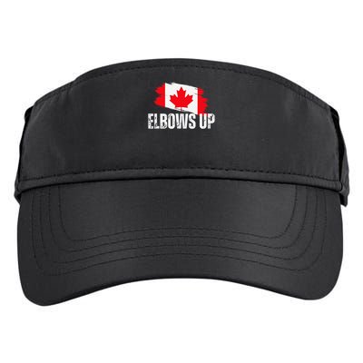 Elbows Up Canada True North Strong and Free Proud Canadian Adult Drive Performance Visor