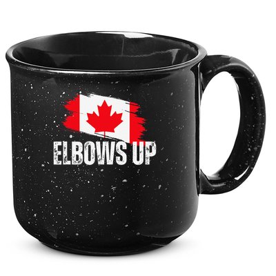 Elbows Up Canada True North Strong and Free Proud Canadian 15oz Campfire Ceramic Mug