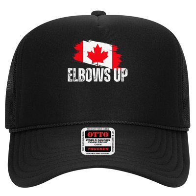 Elbows Up Canada True North Strong and Free Proud Canadian Trucker Hat