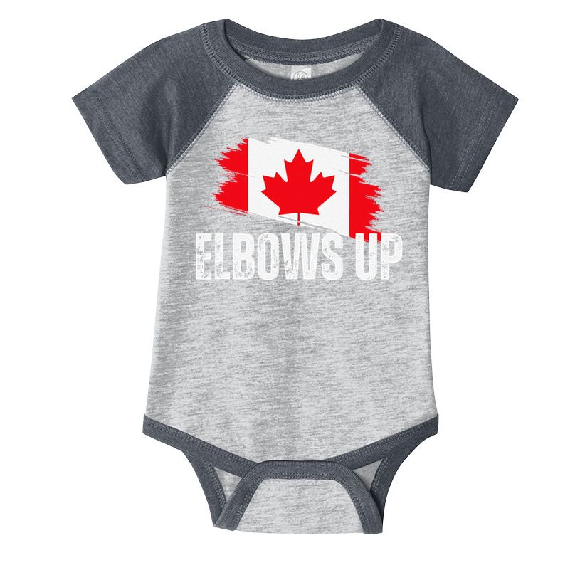 Elbows Up Canada True North Strong and Free Proud Canadian Infant Baby Jersey Bodysuit