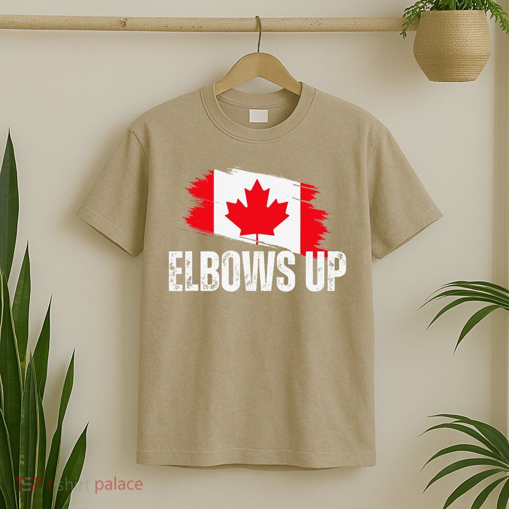 Elbows Up Canada True North Strong and Free Proud Canadian T-Shirt