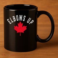 Elbows Up Canada 11oz C Handle Ceramic Mug