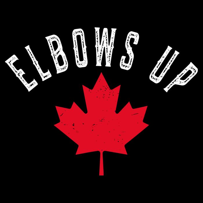 Elbows Up Canada Drawstring Bag
