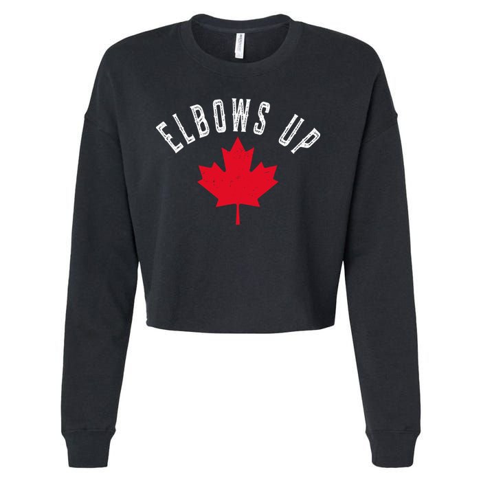 Elbows Up Canada Cropped Pullover Crew