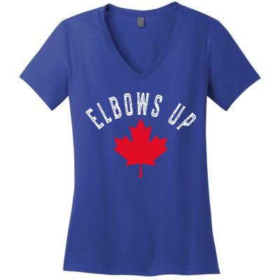 Elbows Up Canada Women's V-Neck T-Shirt