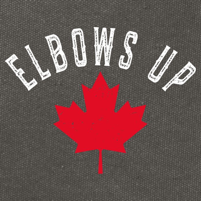 Elbows Up Canada Cotton Canvas Backpack