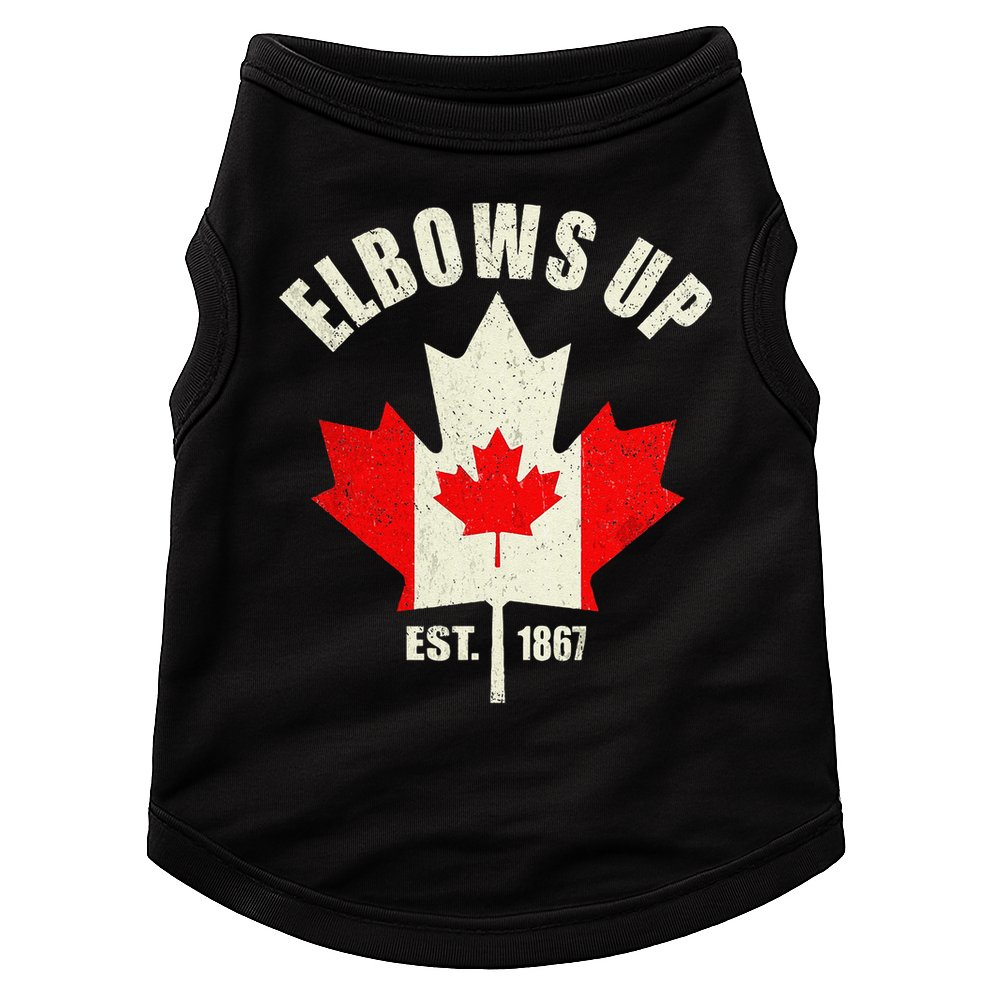 Elbows Up Canada Est 1867 Proud Canadian Strong Canada Gift Doggie Tank