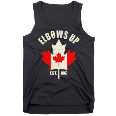Elbows Up Canada Est 1867 Proud Canadian Strong Canada Gift Tank Top