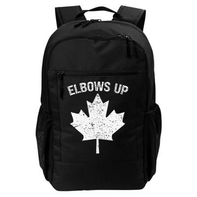 Elbows Up Canada True North Strong Free Proud Canadian Red Gift Daily Commute Backpack