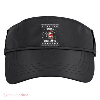 Eagles Ugly Christmas Sweater Eagles Lover Holiday Present Adult Drive Performance Visor
