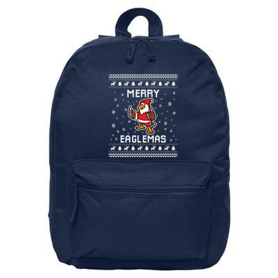Eagles Ugly Christmas Sweater Eagles Lover Holiday Present 16 in Basic Backpack