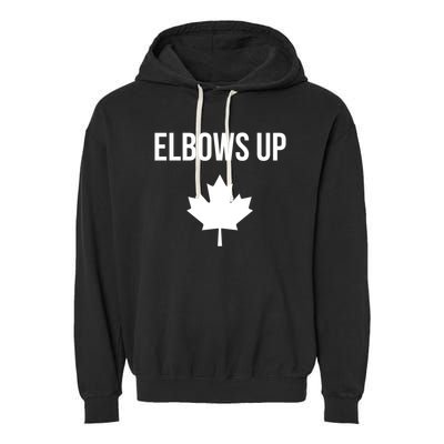 Elbows Up Canada Garment-Dyed Fleece Hoodie
