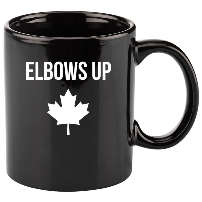 Elbows Up Canada 11oz C Handle Ceramic Mug