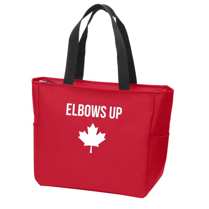 Elbows Up Canada Zip Tote Bag