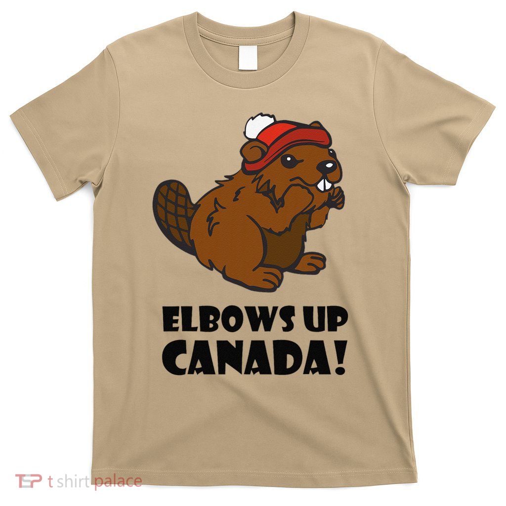 Elbows Up Canada Cute Beaver Canadian Pride Women T-Shirt